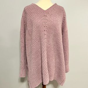 Lane Bryant Chenille Lavender Sweater Plus Size / Oversized